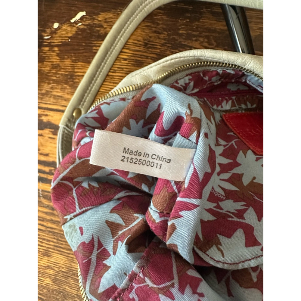 Hobo‎ International Genuine Leather Shoulder Bag - Soft Gray | Floral Lining - Picture 7 of 10